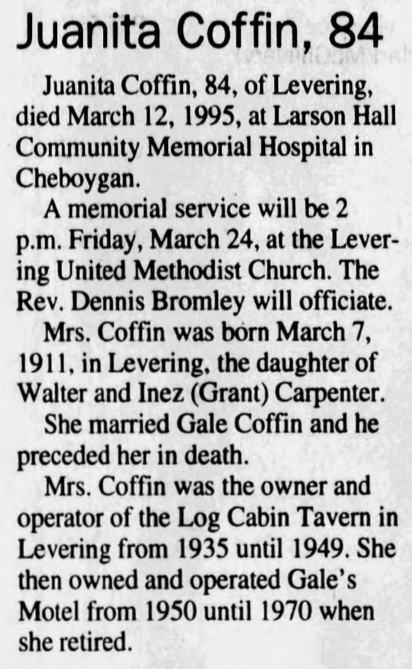 Levering Motel (Gales Motel) - 1995 Death Notice For Gale Motel Owner (newer photo)